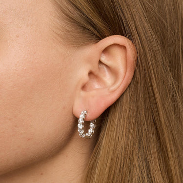 Classic øreringe 3,89 ct. - 14 kt. Hvidguld