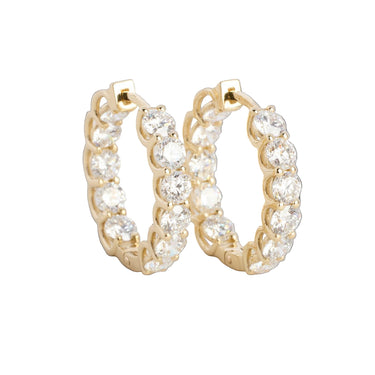 Hoop øreringe 3,90 ct. - 14 kt. Guld