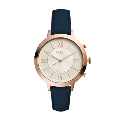 Fossil Connected Q Jacqueline Hybrid ur - Rosa guld/hvid fra Fossil Connected