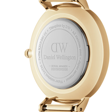 Petite St Mawes 28 mm - Guld/Hvid fra Daniel Wellington