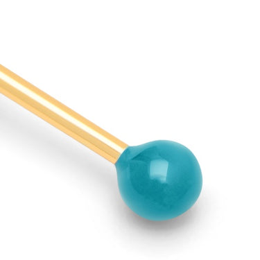 Color Ball Ørestik - Forgyldt Sølv