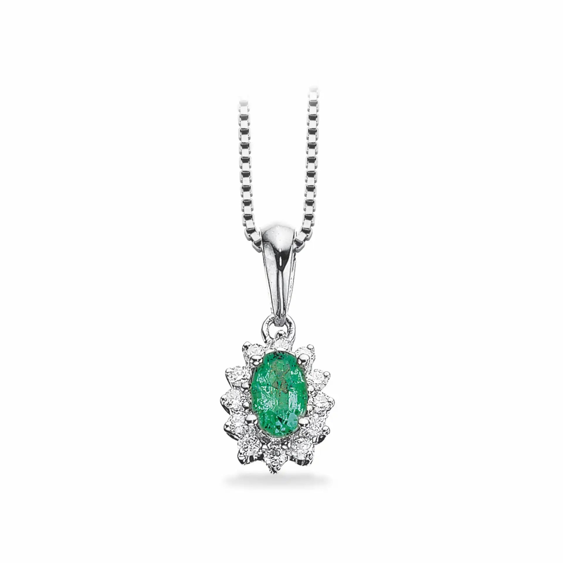 Vedhæng brill/smaragd 14 kt. 0 fra Scrouples Jewellery