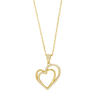 Hjertevedhæng inkl. Forgyldt Kæde 18mm - Forgyldt fra Siersbøl