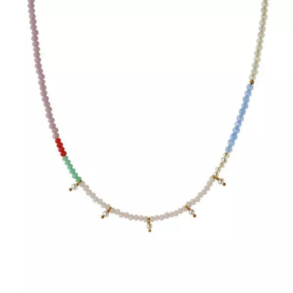 Heavenly Pearl Dream halskæde w/ five pendants- Forgyldt fra Stine A Jewelry