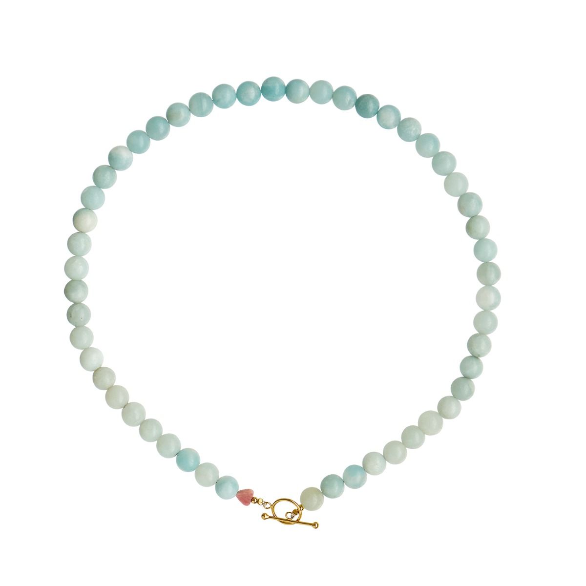 Cherie Bon Bon Halskæde Blue Aqua - Forgyldt