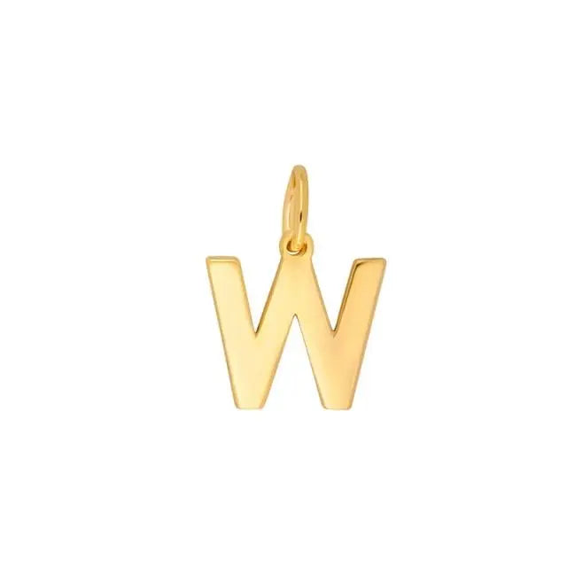Guldvedhæng bogstav - W - 14 kt. fra Siersbøl