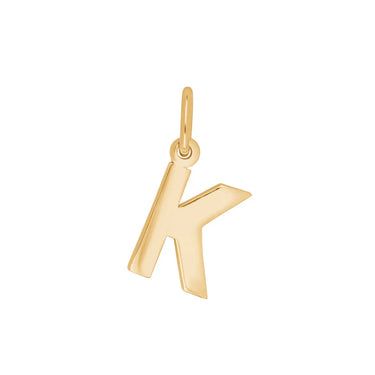 Bogstavvedhæng K - forgyldt