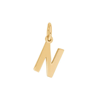 Bogstavvedhæng N - forgyldt
