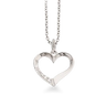 Hjerte halskæde - 14 kt. Hvidguld fra Scrouples Jewellery