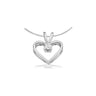 Kleopatra hjerte vedhæng - 14 kt. Hvidguld fra Scrouples Kleopatra