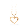 Hjerte  0,03 H-W/SI 8 kt.m/ sølvkæde fra Scrouples Jewellery