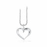 Hjerte  0,03 H-W/SI 8 kt.m/ sølvkæde fra Scrouples Jewellery