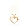 Hjerte  0,03 H-W/SI 14 kt.m/ sølvkæde fra Scrouples Jewellery