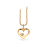 Hjerte  0,03 H-W/SI 8 kt.m/ sølvkæde fra Scrouples Jewellery