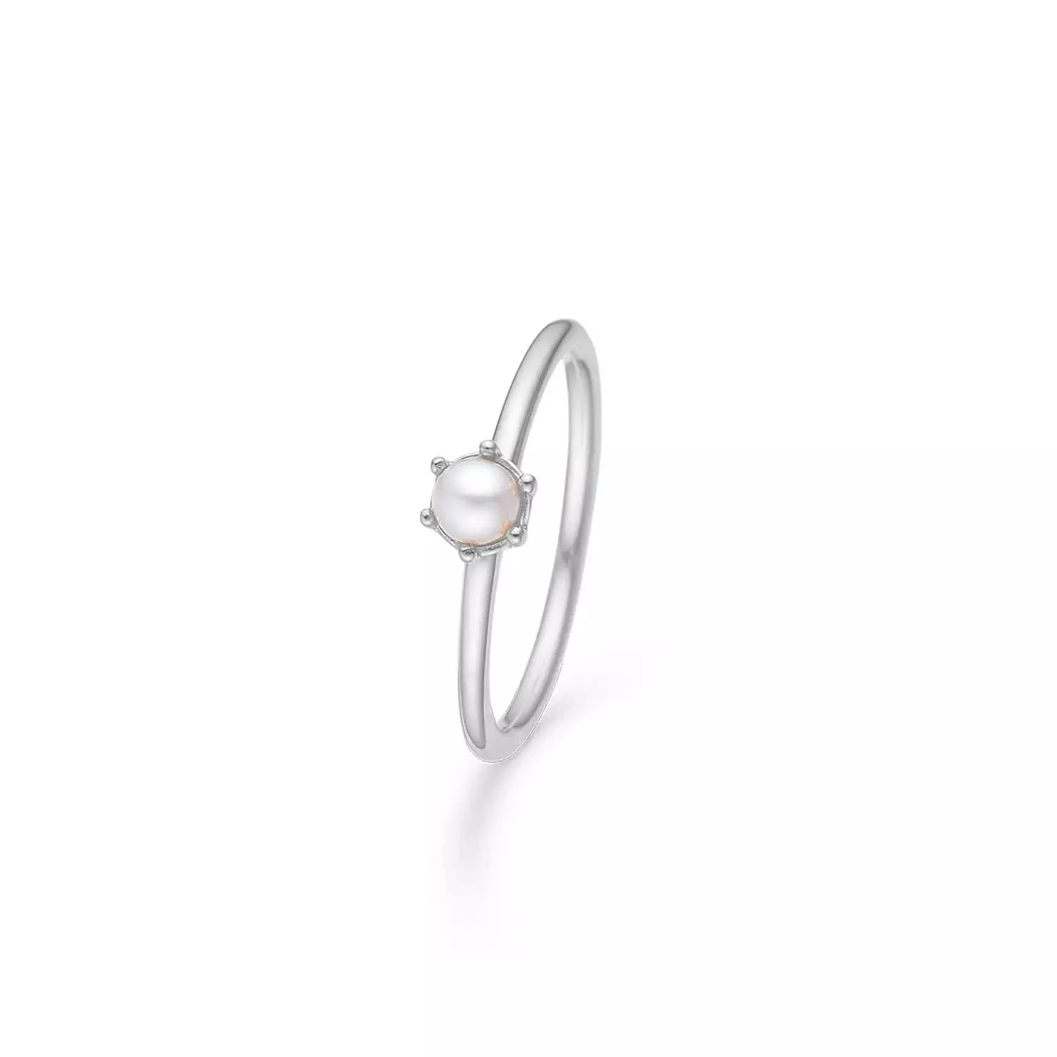Poetry Solitaire Pearl Ring - Sølv fra Mads Z Silver Label
