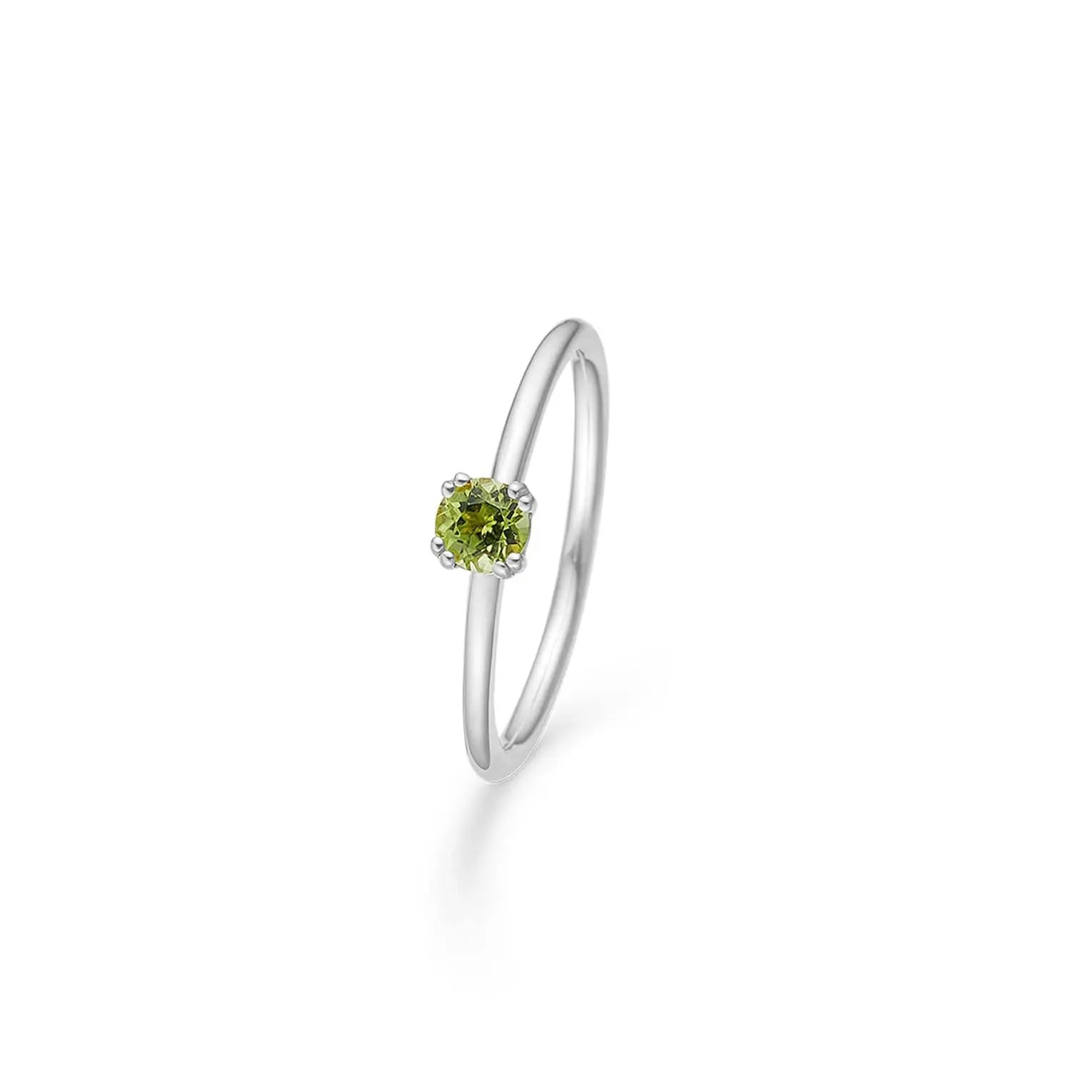 Poetry Solitaire Peridot Ring - Sølv fra Mads Z Silver Label