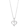 Hjertevedhæng inkl. Kæde - Rhod. Sølv fra Siersbøl