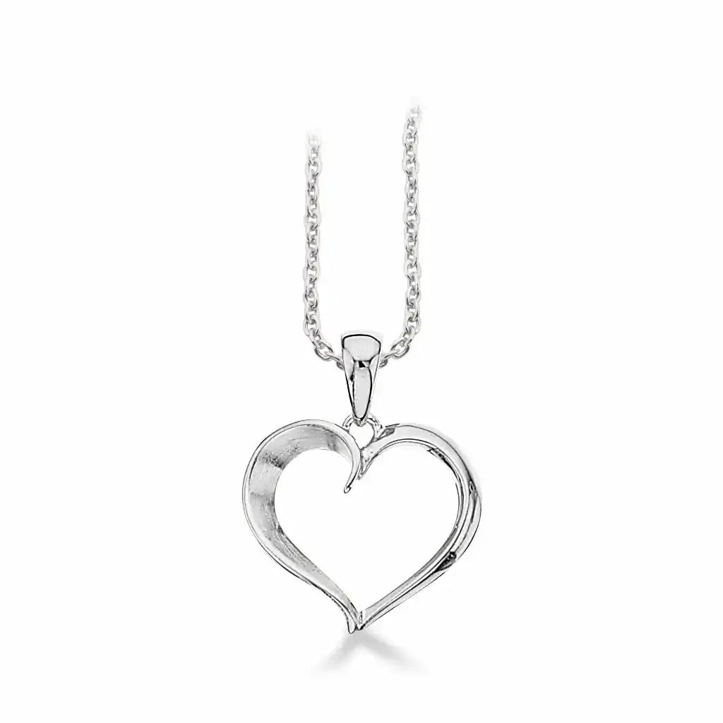 Vedhæng hjerte m/ kæde sølv fra Scrouples Jewellery