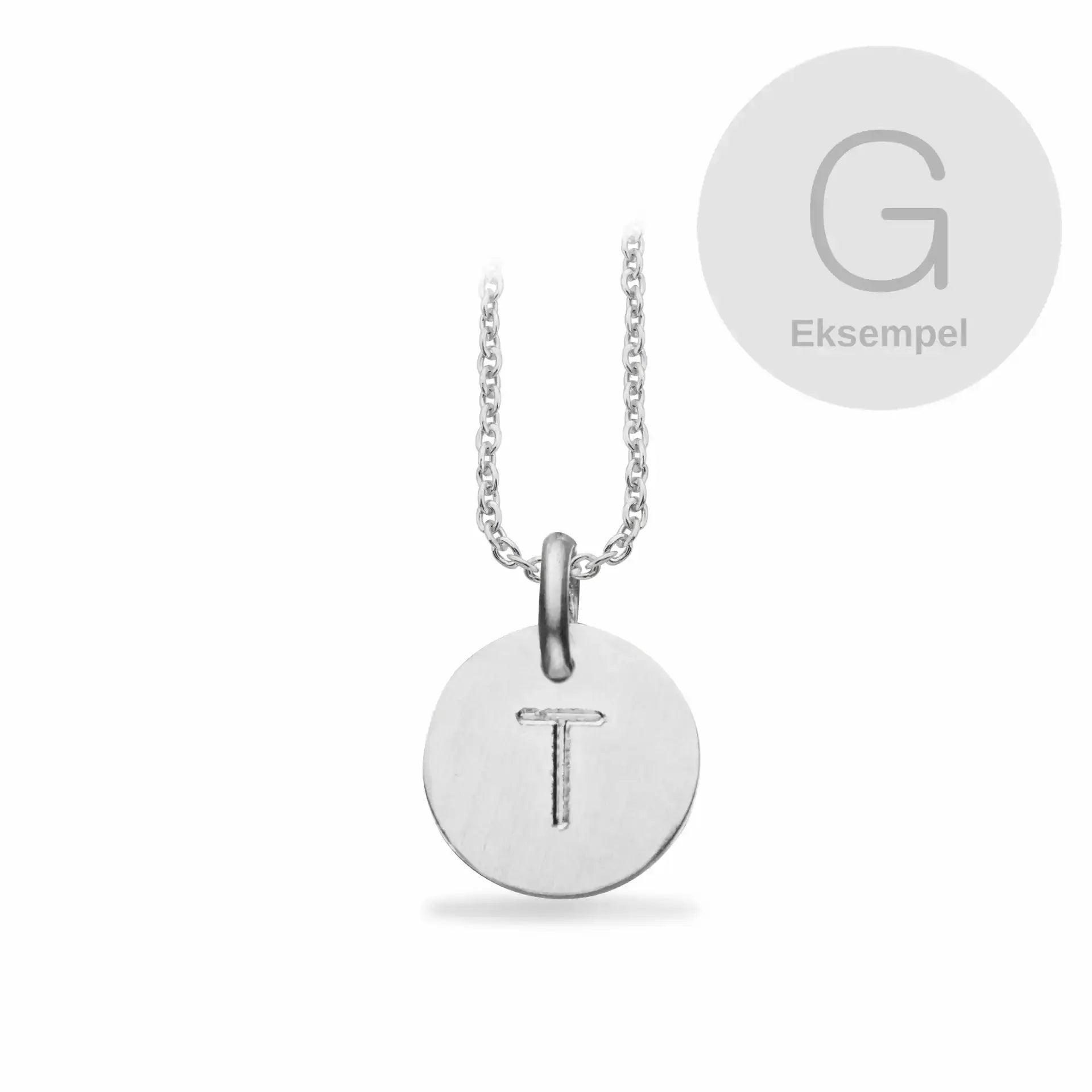 #TagMe rund G sølv m/kæde fra Scrouples Jewellery