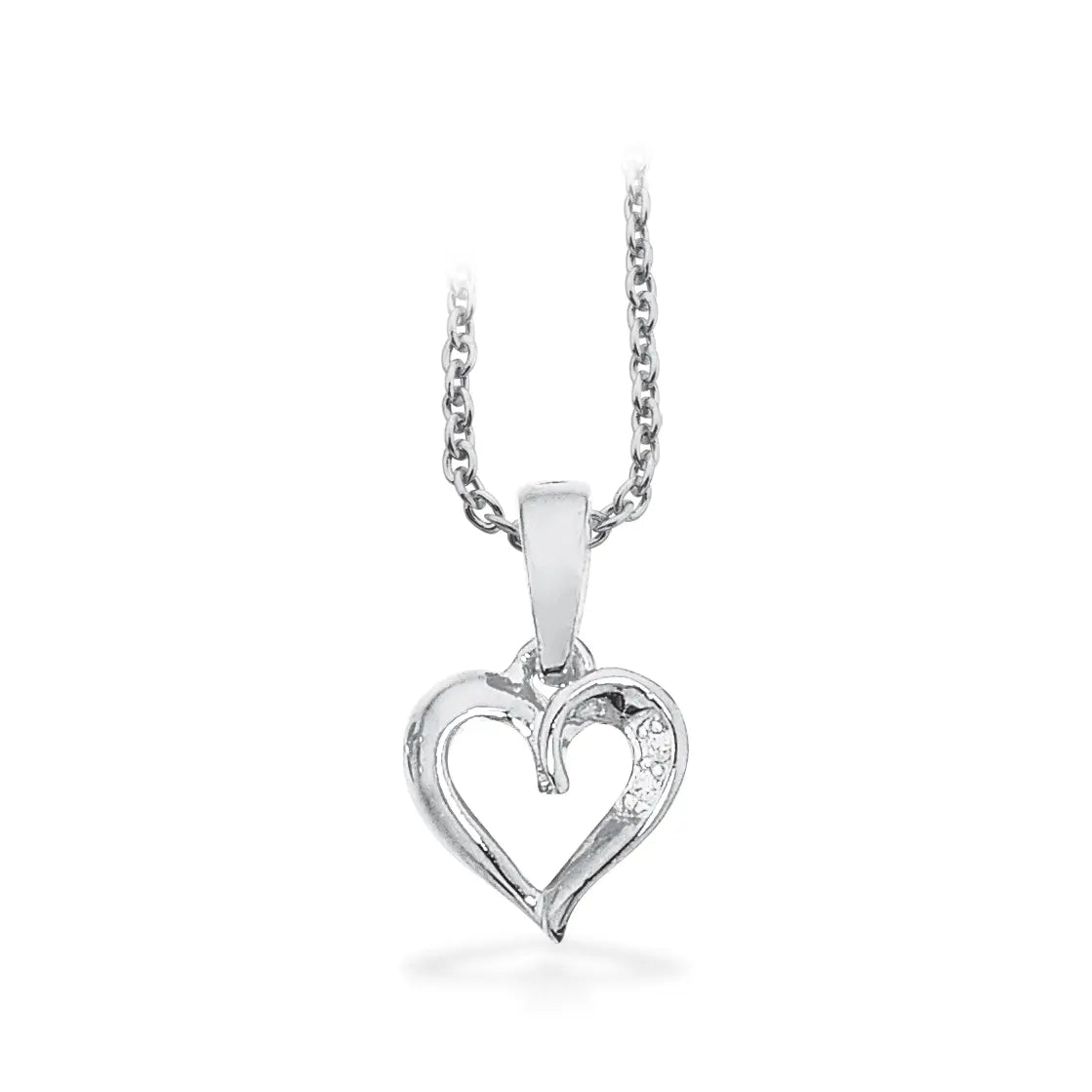 Vedhæng hjerte zir. sølv rh. m fra Scrouples Jewellery