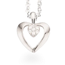 Hjertevedhæng m. zirkoner - Sølv fra Scrouples Jewellery