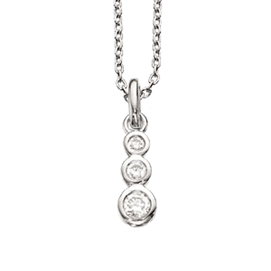 SoHo vedhæng syn.zir. sølv rh. m/kæde fra Scrouples Jewellery