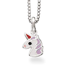 Girls vedhæng enhjørning m. kæde - Sølv fra Scrouples Girls