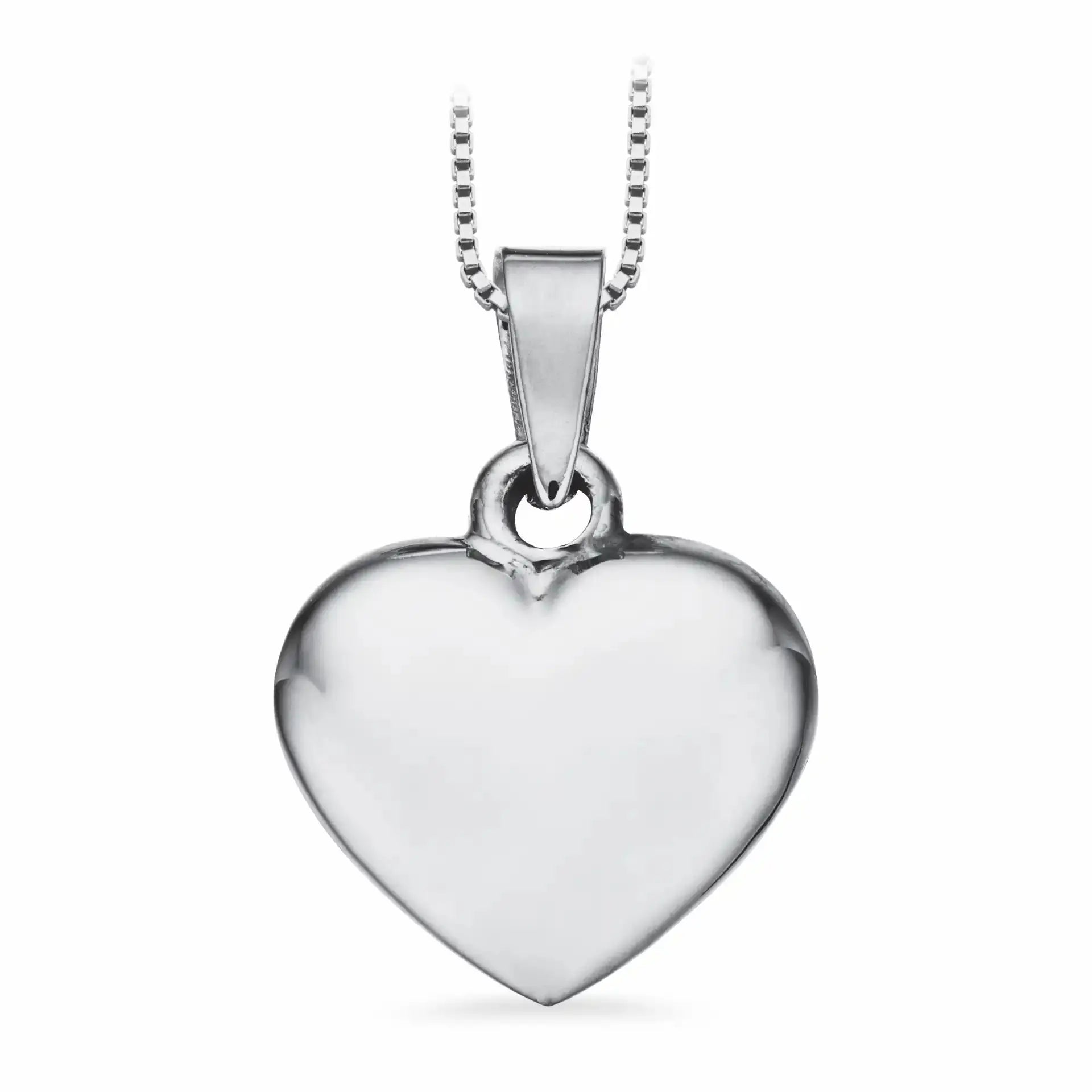 Hjerte glat 14 x 16 mm. sølv fra Scrouples Jewellery