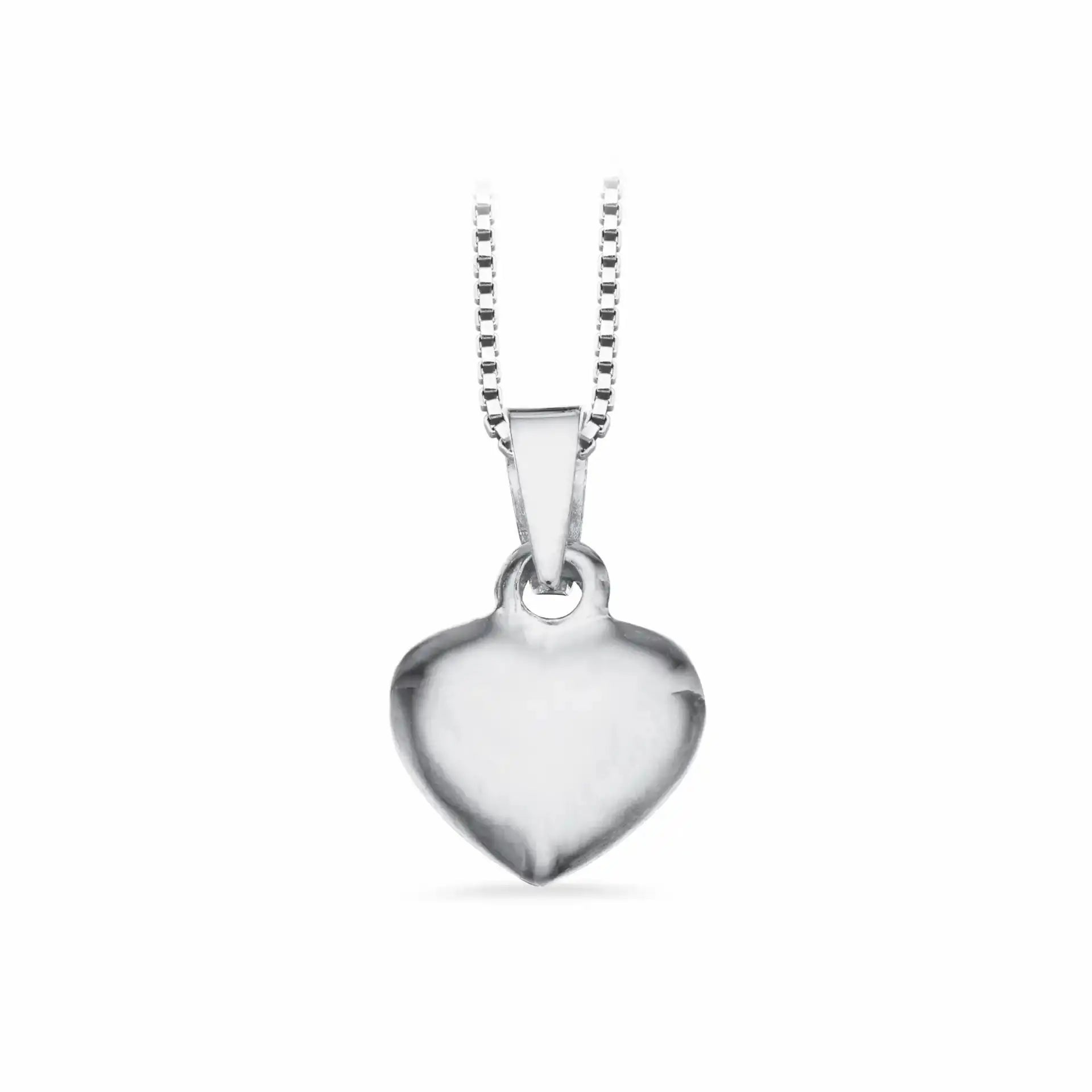 Hjerte glat 8 x 9 mm. sølv fra Scrouples Jewellery