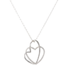 Hjerte m. CZ inkl. Kæde - Rhod. Sølv fra Siersbøl