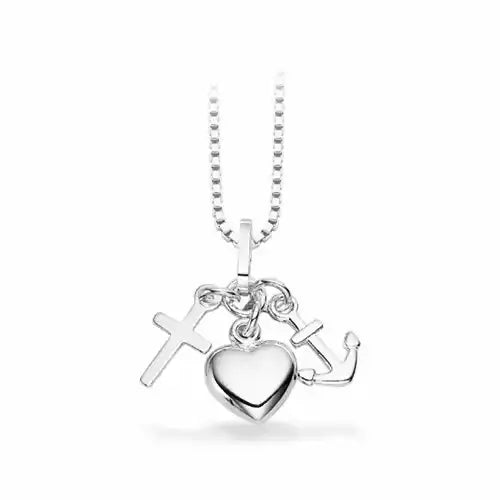 Vedhæng Tro-håb-kærlighed lille sølv fra Scrouples Jewellery
