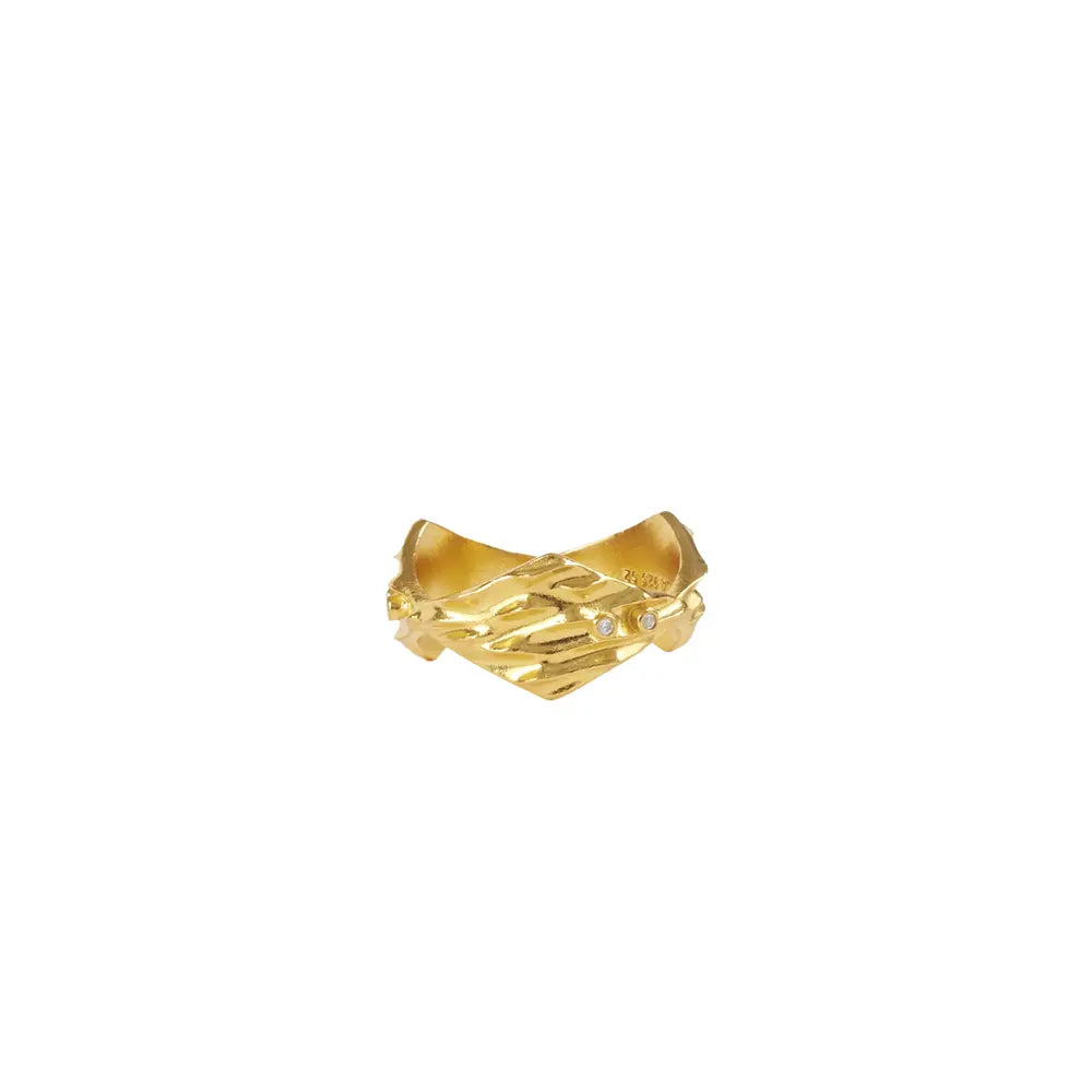 Hammer ring - Forgyldt fra Lush Lush Jewelry
