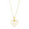 Hjertevedhæng inkl. Kæde 15 mm - Forgyldt fra Siersbøl