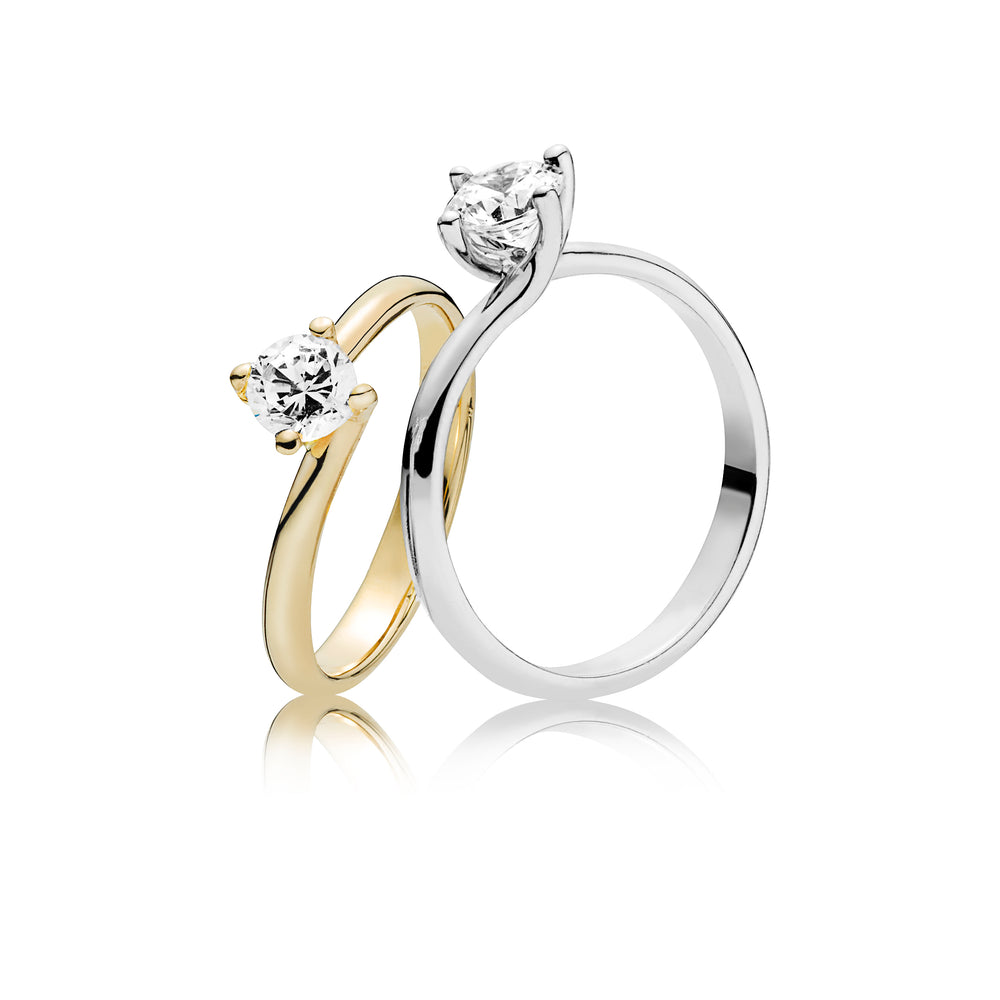 SOLO Solitaire Ring 1x0.17 ct. fra Henning Ulrichsen