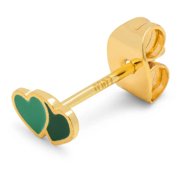 2Hearts Ørering - Forgyldt Messing fra LULU Copenhagen