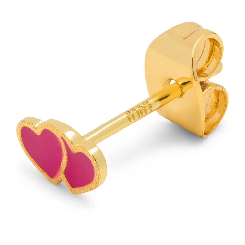 2Hearts Ørering - Forgyldt Messing