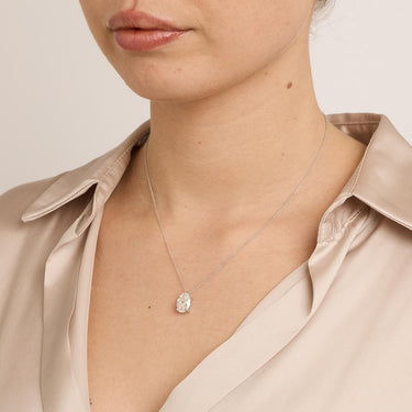 Tennis halskæde 3,01 ct. - 14 kt. Hvidguld