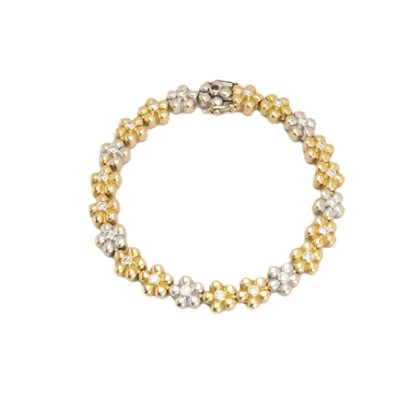 Blomster armbånd - Vægt: 23.3 g - 18kt