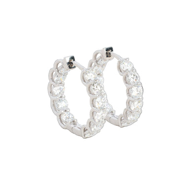 Classic øreringe 3,89 ct. - 14 kt. Hvidguld