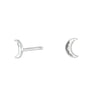 Charm øreringe m. måne - Sølv fra Nordahl Jewellery