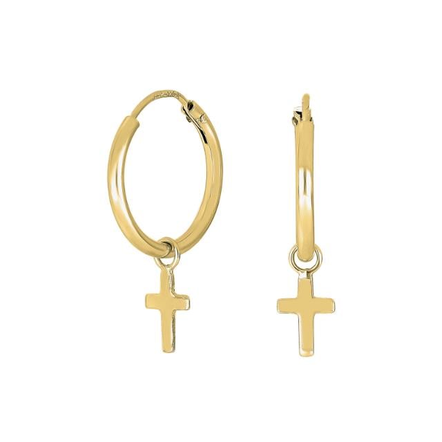 Cross creoler - Forgyldt fra Nordahl Jewellery