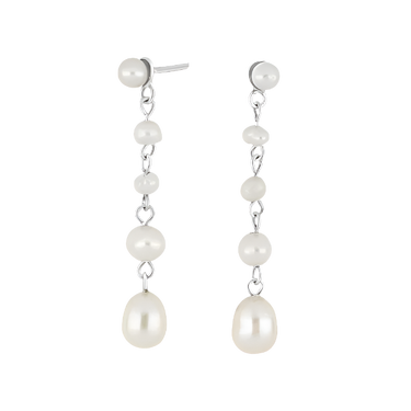 PEARL52 Ørehængere - Rhod. Sølv fra Nordahl Jewellery