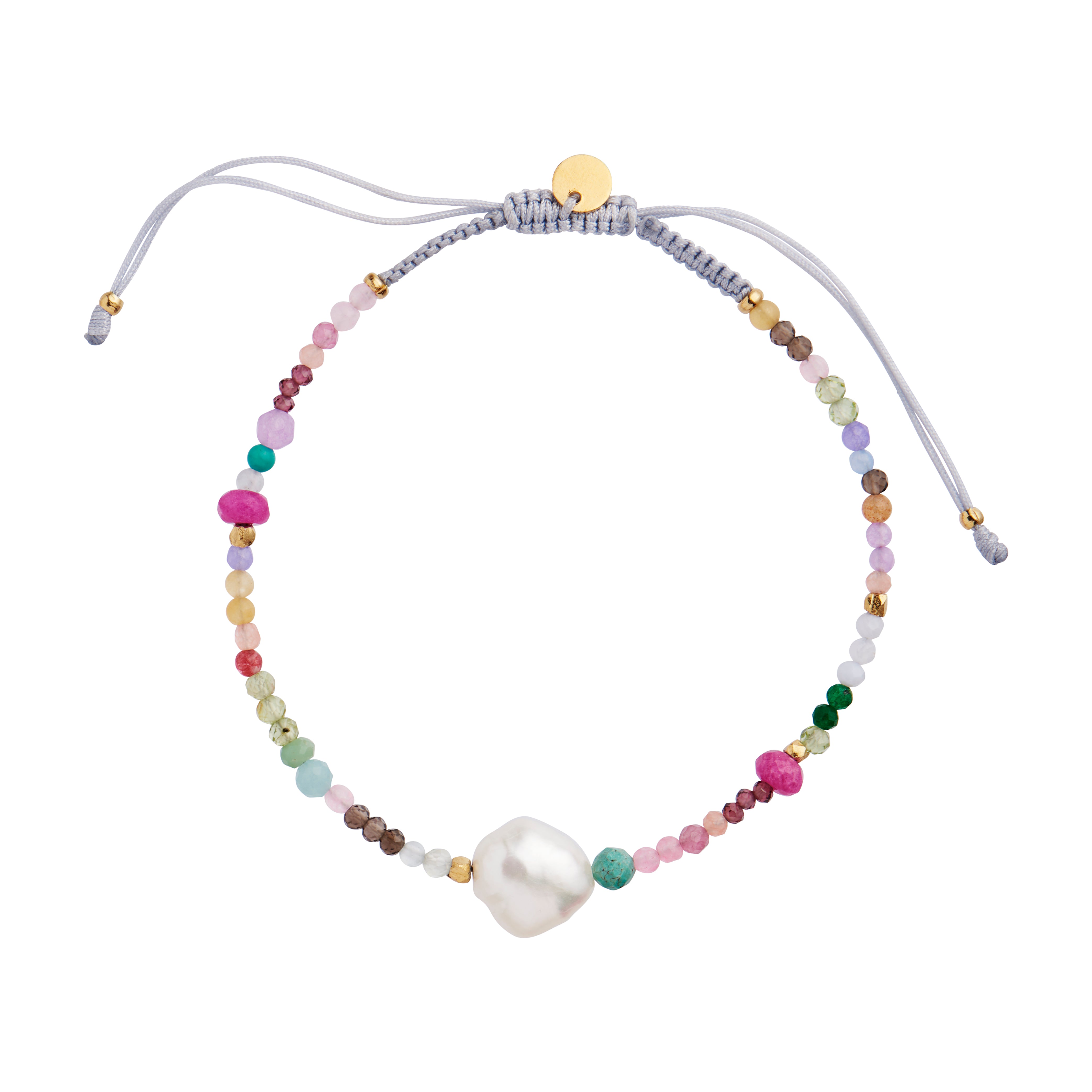 Color Crush Multi Mix And Light Grey Armbånd - Forgyldt fra Stine A Jewelry