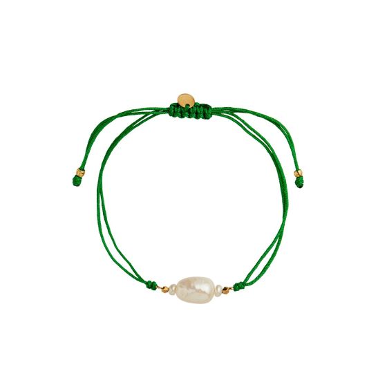 Baroque Pearl Berrie Armbånd - Grass Green fra Stine A Jewelry