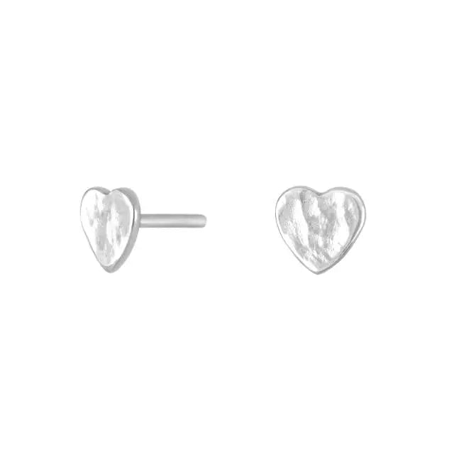 Charm øreringe m. hjerte - Sølv fra Nordahl Jewellery