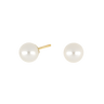 8kt. guldørestikker m/ferskvandsperle 6mm fra Siersbøl