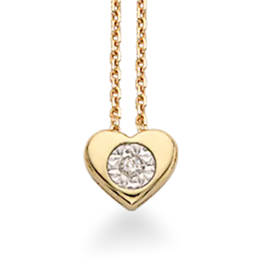 Collier m. hjerte - 8 kt. Guld fra Scrouples Jewellery