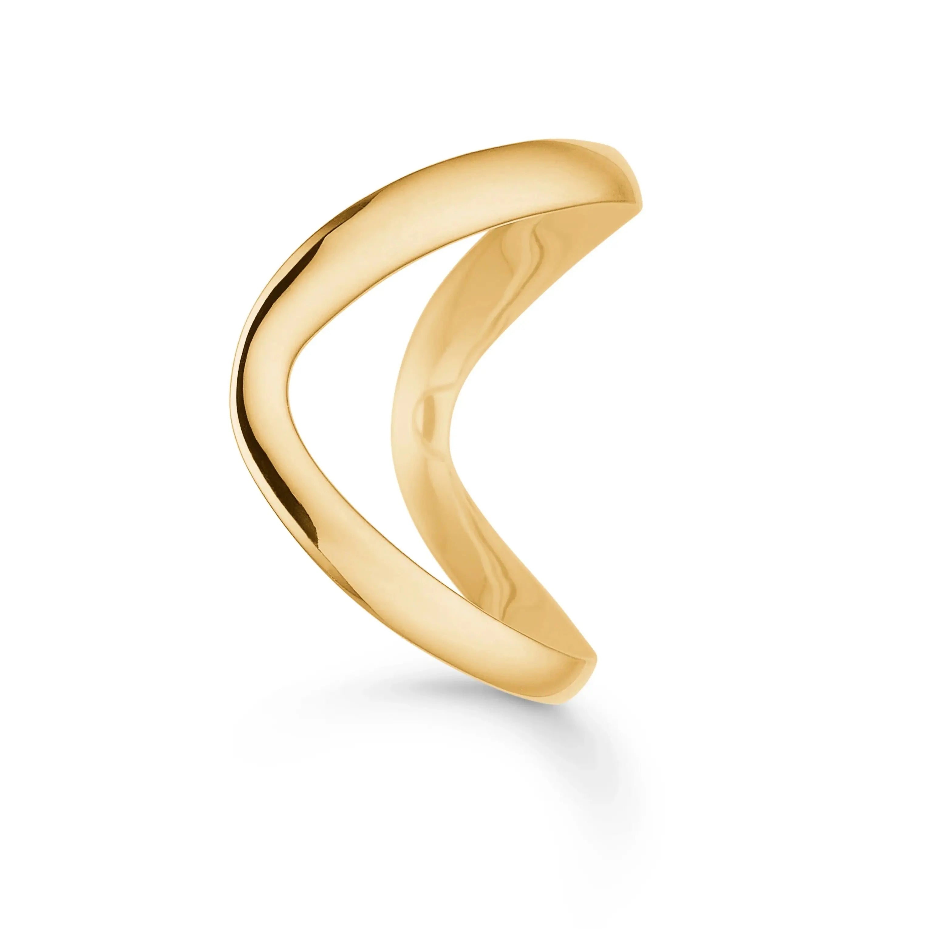Boomerang ring - 8 kt. Guld fra Mads Z White Label Guld