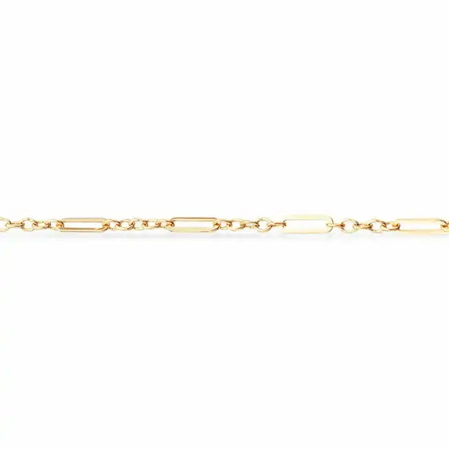 Armbånd long links og kæde - Forgyldt fra Scrouples Jewellery