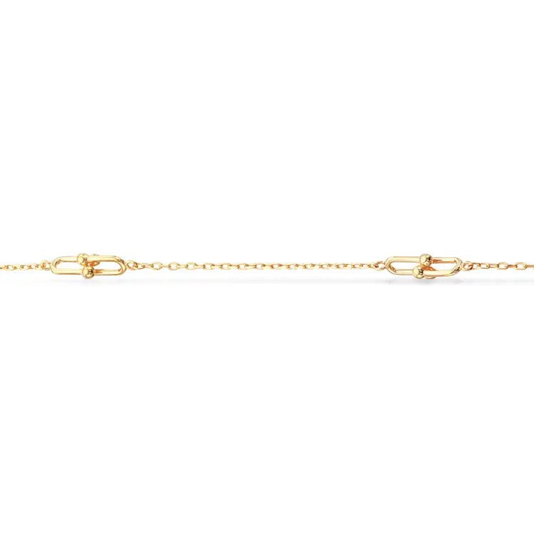 Armbånd u-links og kæde - Forgyldt fra Scrouples Jewellery